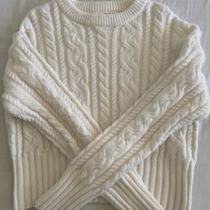 Cozy Cream Cable Knit Sweater